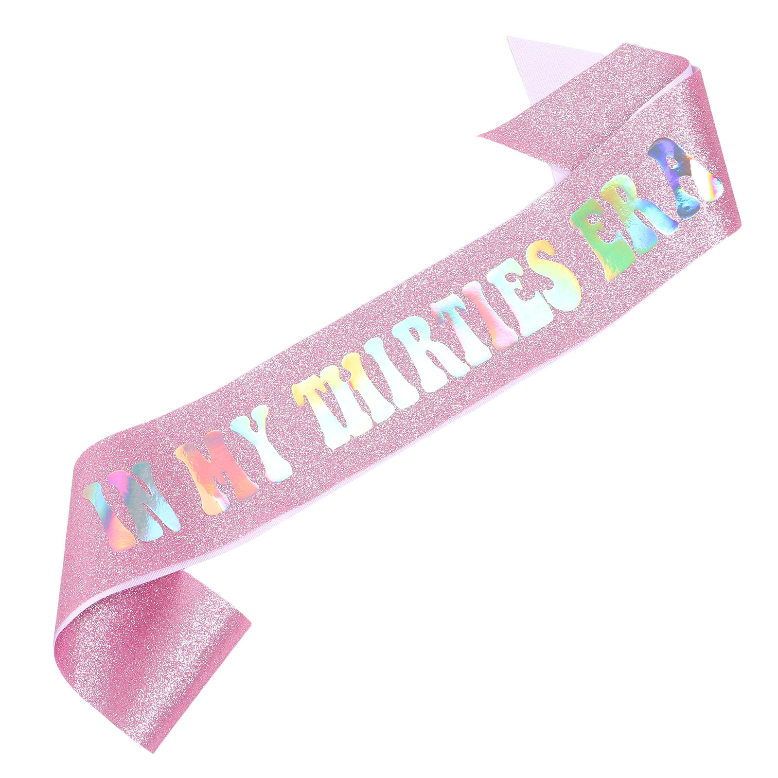 Birthday Sash Glitter - Banda de cumpleaños iridiscente con purpurina
