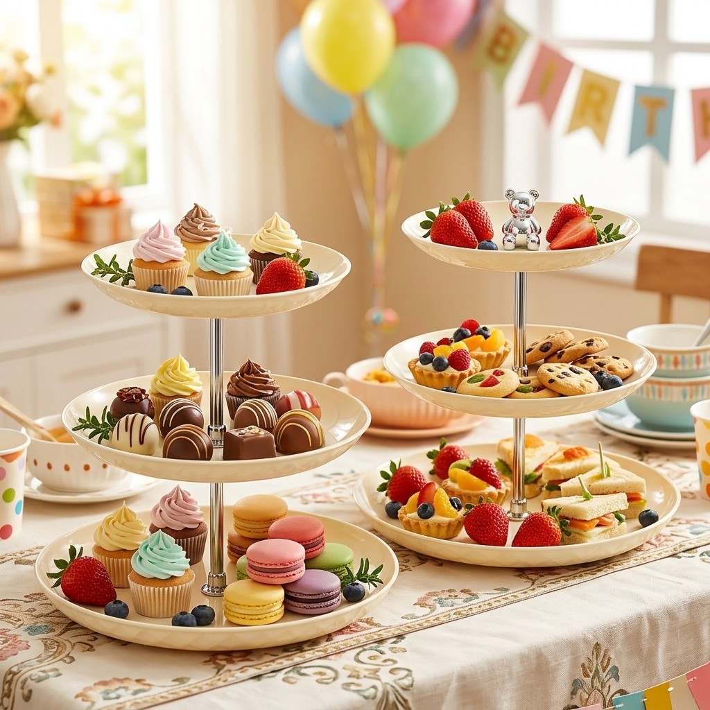 Soporte de Plástico de 2/3 Niv - Cupcake Stand Tier reseña y precio