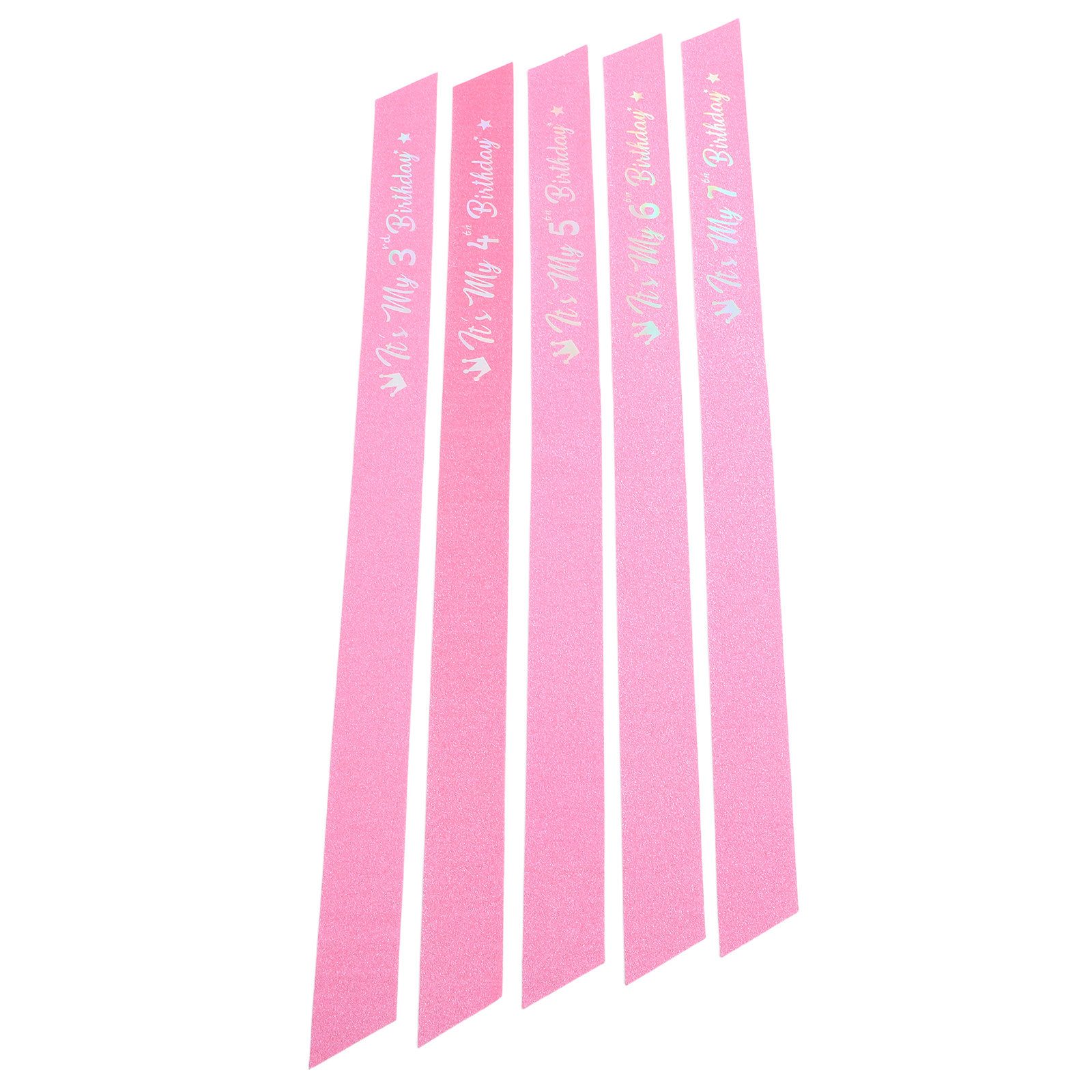5 piezas de cinta rosa con pur - Birthday Sash Glitter reseña y precio